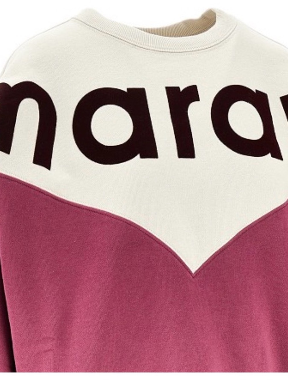 💗Isabel Marant Cream & Dusty Rose Crewneck Sweater. Worn a few times. size 34/S